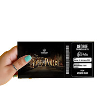 Harry Potter Studio Tour Ticket Birthday Surprise Voucher Personalised Gift Idea