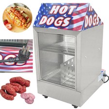 Commercial Electric Hot Dog Steamer Machine & Bun Warmer Display Showcase UK