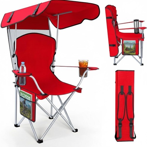 Camping chair with - camping, canopy
