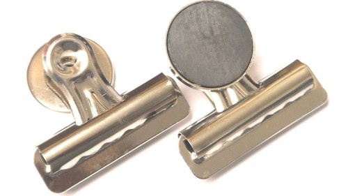Large silver magnetic bulldog - silver,
