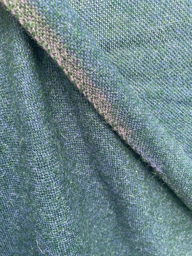 Metres teal tweed wool - metres,