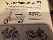 RALEIGH ROMA - AUTOMATIC - SUPERMATIC MOPED ADVERT PERIOD 1961 last one.