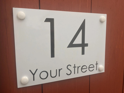 House sign personalised - house, door