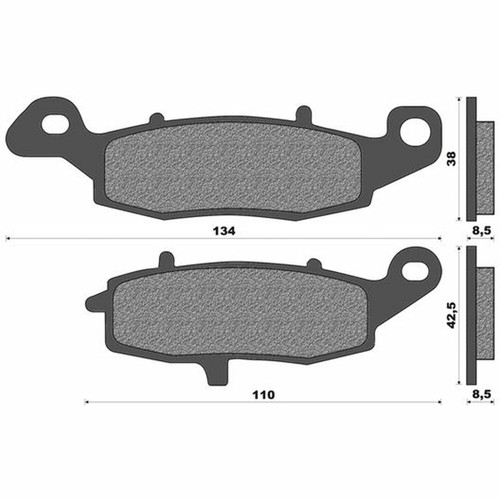 Pair organic brake pads one - pair,