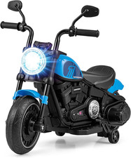 GYMAX Kids Ride on Motorcycle, 6V Children Electric Motorbike with Training Whe