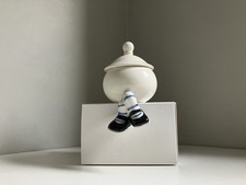 VTG CARLTON WARE WALKING WARE LUSTRE POTTERY SEATED LIDDED SUGAR BOWL 1974 MARK