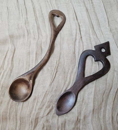 Two hand carved welsh - carved,