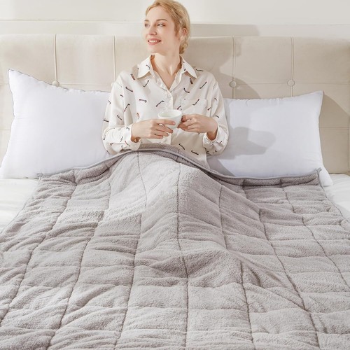 Teddy fleece weighted blanket - fleece,