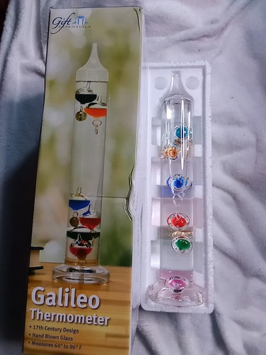 Galileo glass thermometer - 13",