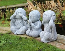 GARDEN BUDDHA ORNAMENTS 3 WISE