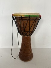 Carved Wooden Djembe Bongo