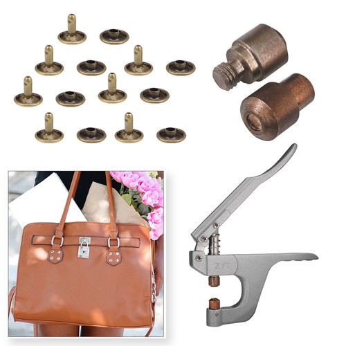 Double cap rivets - cap, tool