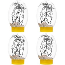  4pcs Desktop Ecological Bottle Desktop Fish Tank LED Ecological Bottle