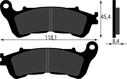 Front brake pad - 06435, d12