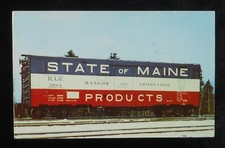 1950s Bangor and Aroostook Railroad State of Maine Insulated Box Car Train RR ME