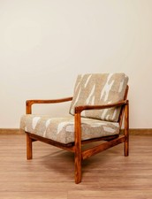 Vintage Armchair Safari Fabric
