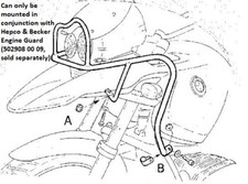 BMW R1150GS Tankguard - Silver BY HEPCO AND BECKER (2000-2004)