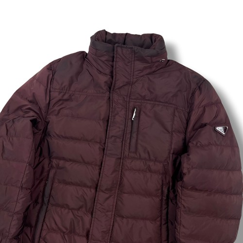 Prada milano burgundy puffer - milano,