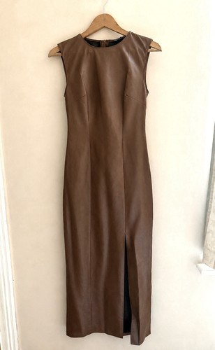 Zara brown faux leather - zara, maxi