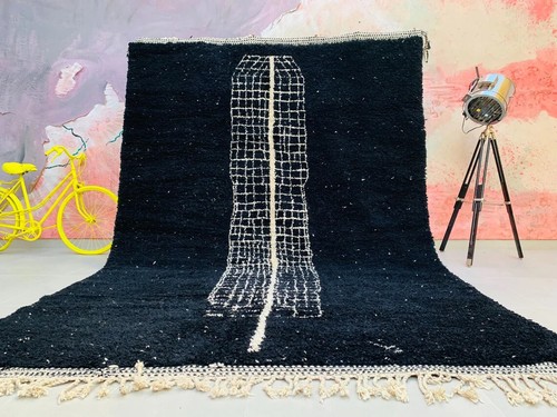 Custom black beni ourain rug - custom,