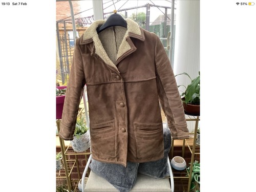 Ladies sheepskin coat retro - sheepskin,