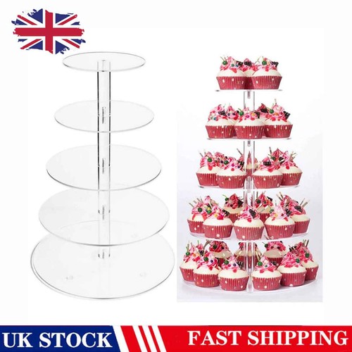 Tier round acrylic cupcake - 5-tier,