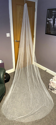 Cathedral length ivory net - length,