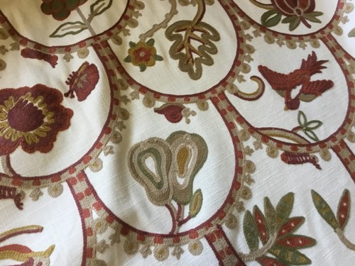 Crewel work curtain - crewel, by