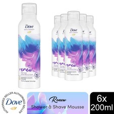 Dove Bath Therapy Renew Shower & Shave Mousse w/ Violet & Hibiscus Scent 6x200ml