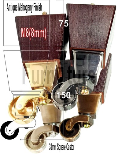 Block wood furniture legs - wood,