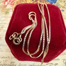 Elegant 14k 585 Rose Gold Box Chain -Vintage East European - 18" -45.7 cm -#2042