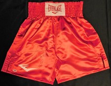Floyd Mayweather Jr.  Signed Red Everlast Boxing Trunks / Shorts PSA Authentic
