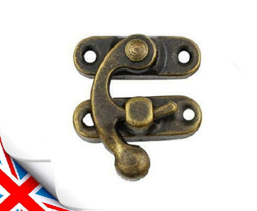 Vintage small hook brown hasp - vintage,
