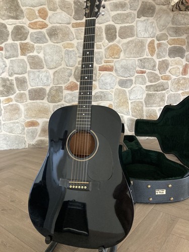 Martin acoustic guitar black - guitar,