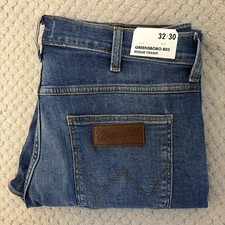 Wrangler Greensboro Jeans Size W32 Measures W33 L30 Blue Straight Leg New BNWT