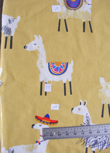 Llamas oilcloth fabric - llamas,