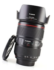 Canon EF 24-105mm MK II F4 L IS USM Autofocus Zoom Lens Front & Rear Caps & Hood