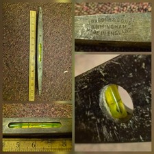 Vintage John Rabone & Sons Chesterman  Spirit Level 12" wood / brass