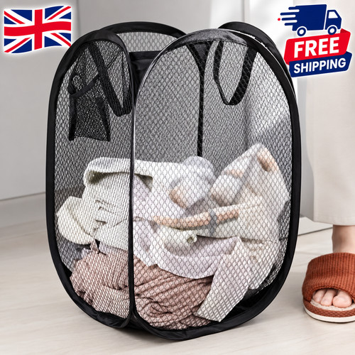 Mesh pop laundry basket - laundry,