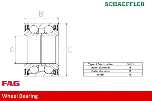 Wheel bearing 713 - , 6101