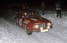 Erkki Temes Raymond Eriksson Saab 96 V4 Arctic Rally January 31 1974 Old Photo
