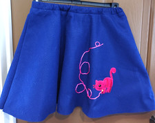 CAT Poodle Skirt felt Dark