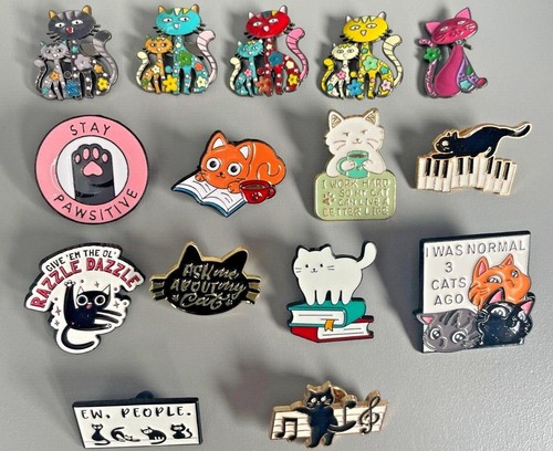 Cat kitty enamel pin - cat, /