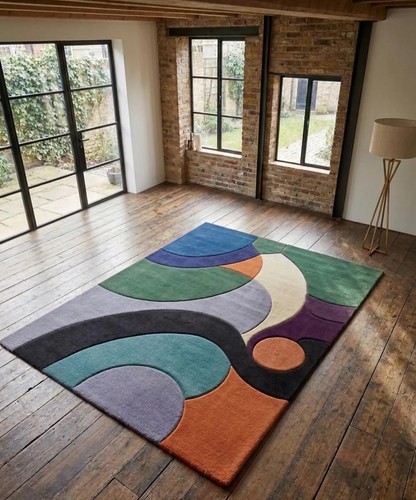 Hand tufted wool - tufted, area