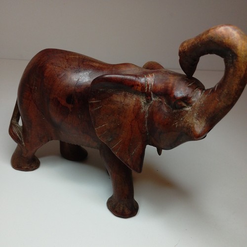 Vintage elephant hand carved - vintage,