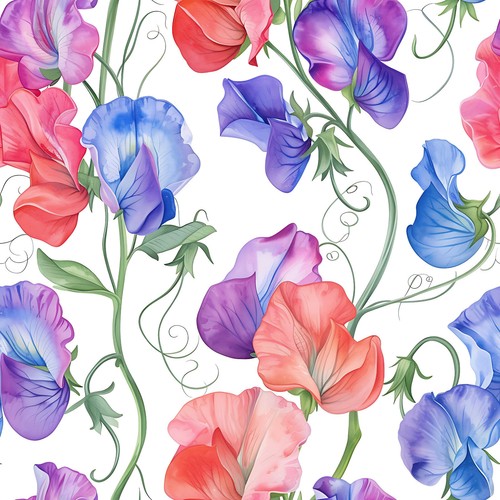 Sweet pea flowers - sweet, cotton
