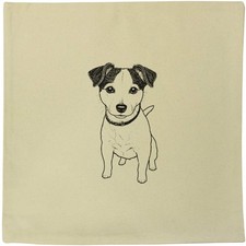40cm x 40cm 'Jack Russell Terrier' Canvas Cushion Cover (CV00038491)