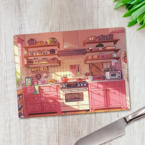 Chic pink kitchen glass - chic,
