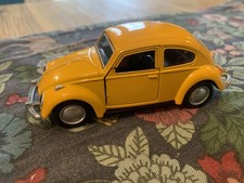1:36 Dicast Metal Beetle Vintage Alloy Model Car Not Boxed - Yellow. UK