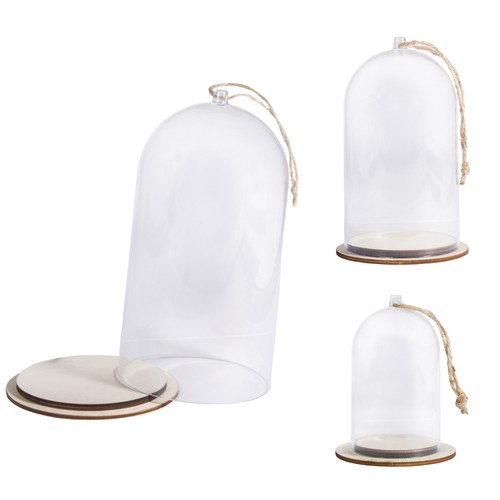 Plastic bell jar cloche - plastic,